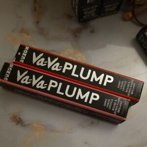 Buxom Va-Va-Plump Shiny Lipstick in Bold Red and Black